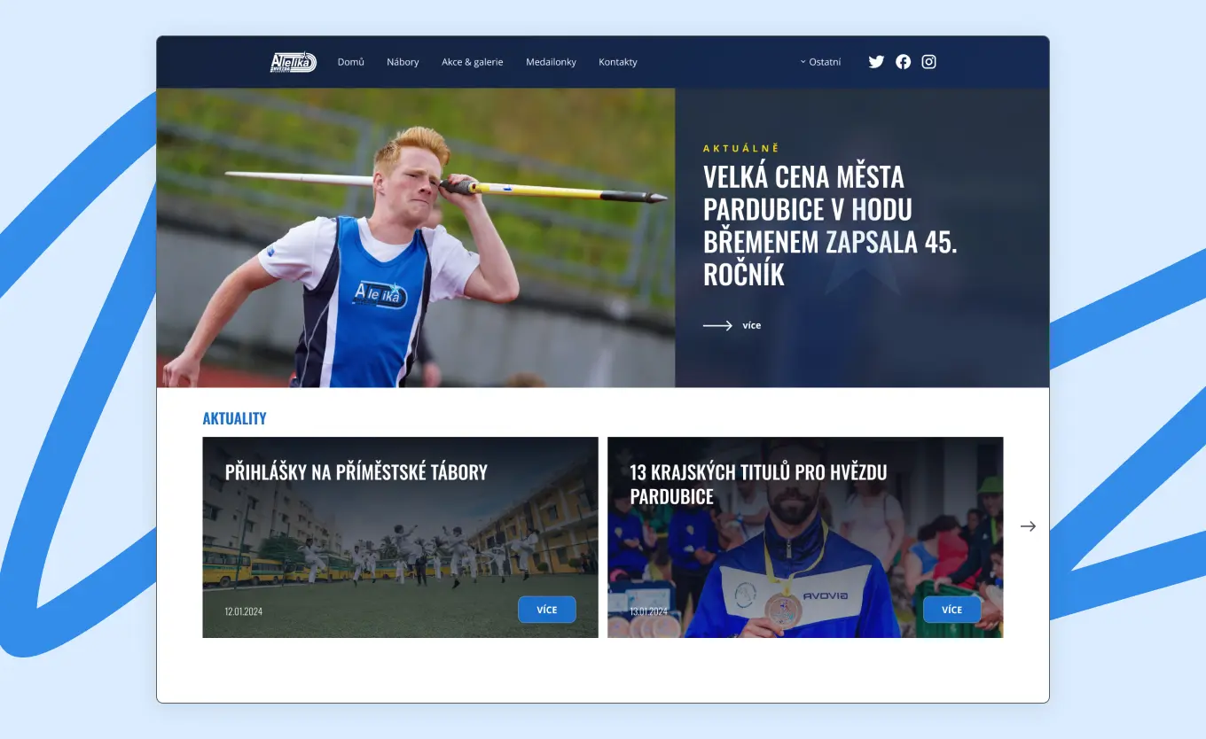 atletika-hvezda design webové stránky